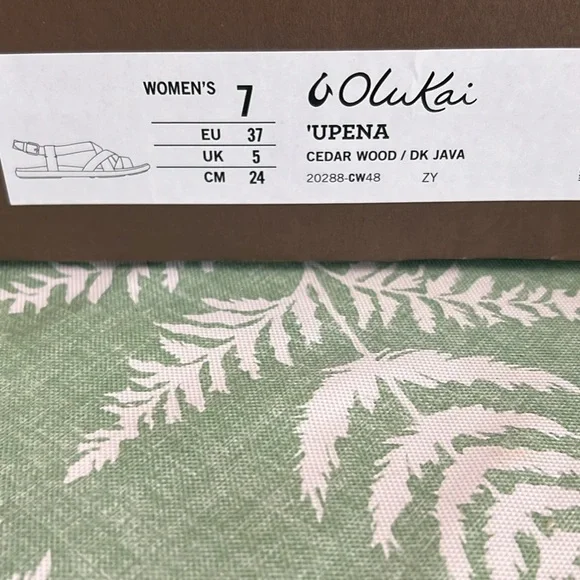 OluKai Upena Women’s 7 Cedarwood Flip Flop, Sandals Sludes - Picture 8 of 8